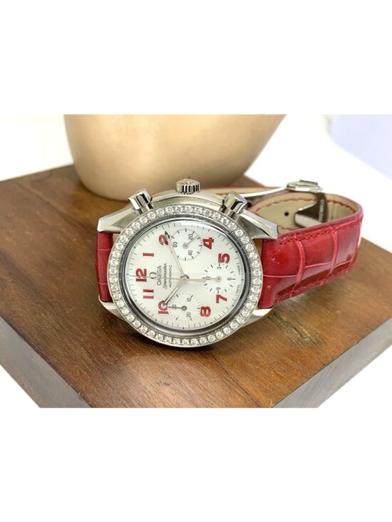 Omega Speedmaster Women\'s Watch Swiss Automatic 38157940 Diamond Mother Of Pearl